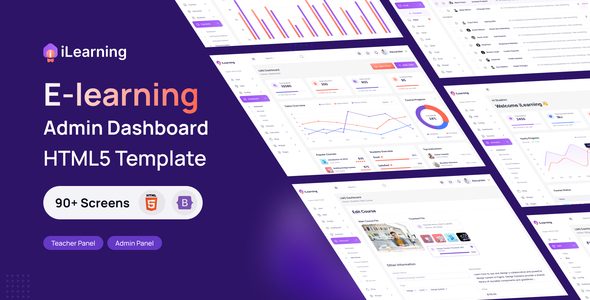 iLearning Dashboard - Online Education Platform Dashboard HTML5 Template