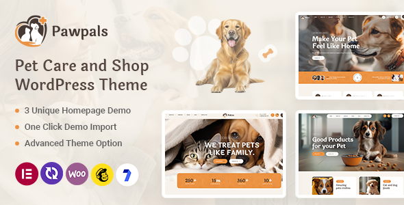 Pawpals – Pet Care & Pet Shop WordPress Theme – 0 Sold!