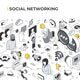 Social Networking Isometric Illustration - GraphicRiver Item for Sale