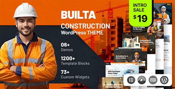 Builta – Construction WordPress Theme – 0 Sold!