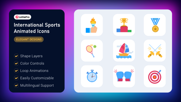 International Sports Animated Icons