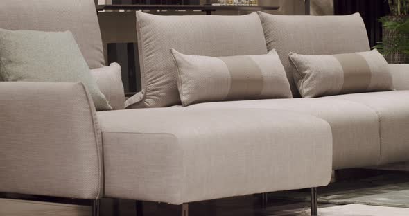 Modern Gray Fabric Sofa