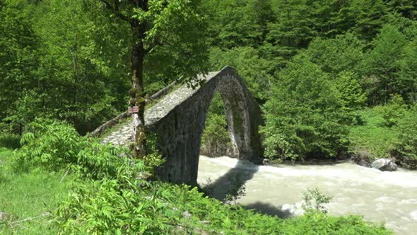 Historical Old Stone Arch Bridge