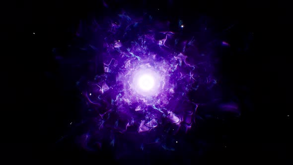 Neon Purple Nebula Space Background Loop 4K