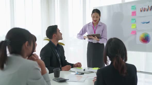 Business Project Presentation By Proficiently Skilled Businesswoman Team Leader