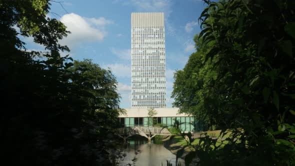 Timelapse of The Arts Tower from The University of Sheffield Tall Building Summer Sunny day with Wes