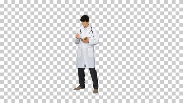 Expressive young male doctor with creative idea starts dancing