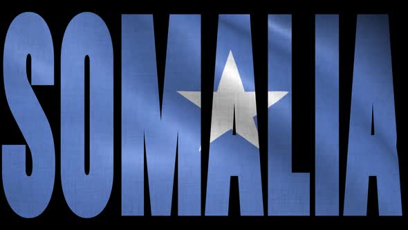 Somalia Flag Into Country Name