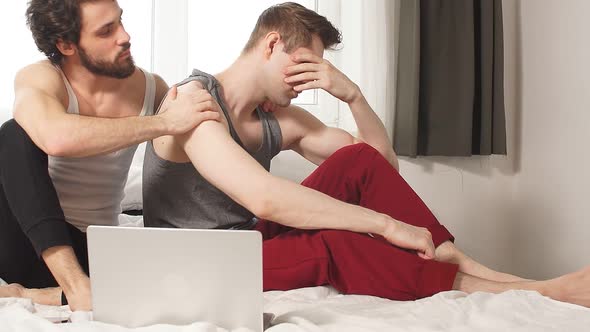 Young Lovers Is Depressed About Something. His Gay Friend Is Comforting Him.