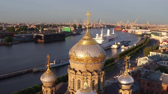 Aerial View Of Cathedral Church On The Embankment, St. Petersburg 169