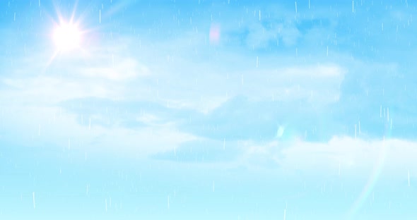 Blue sky with rain and clouds 4k alt