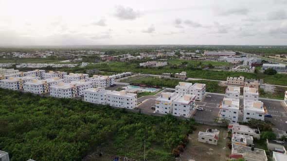 Aerial View Over Brand New Apartments Called Residential Selene V And Condominios Mar de Plata In Pu