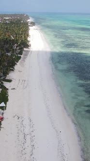 Beach on the Coast of Zanzibar Island Tanzania