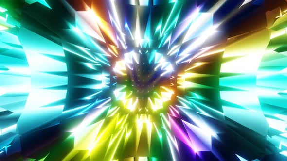 Multicolored rainbow neon glowing spark motion graphic.