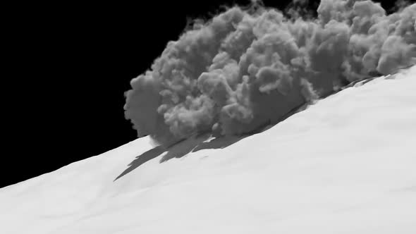 Smoke Descent On The Slope Of The Volcano