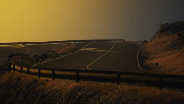 Atlantic Ocean Road Near the Mountain