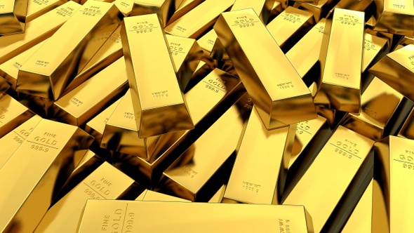 Close Up View Of Fine Gold Bars