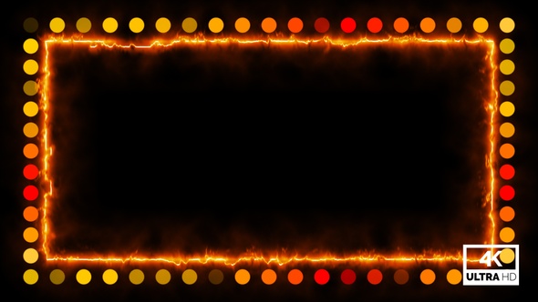 Fire Neon Lights Border Abstract Glow Tik Tok Trend Background Loop V9
