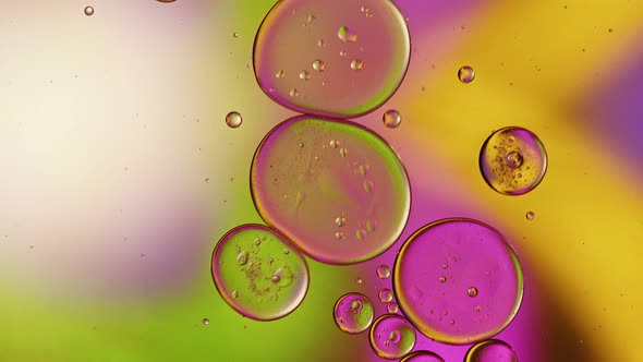 Abstract Colorful Food Oil Drops Bubbles 180