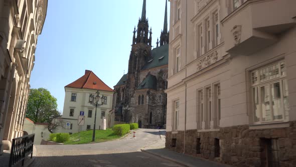 Empty streets of the city of Brno during Coronavirus disease 2019 (Covid-19) in the Czech Republic
