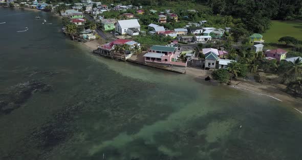 Flying Over The Coast Near The Village Of Calibishie, The Unique Nature Of Dominica