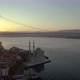 Ortakoy Mosque and Istanbul Bosphorus Bridge Aerial Video - VideoHive Item for Sale