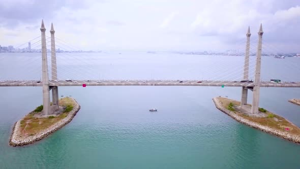 Penang Bridge Drone Shot 