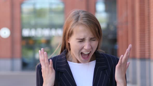 Shouting, Screaming Businesswoman in Anger