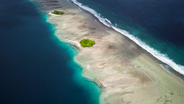 Small Tropical Uninhabited Island Majuro Marshall Islands