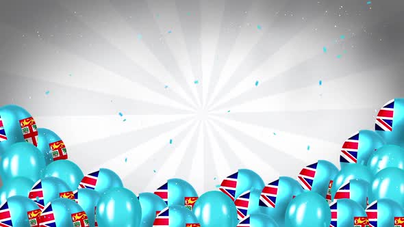 Fiji Theme Background with Balloons