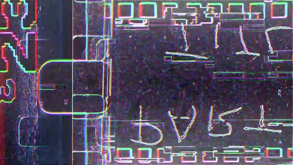 VHS Glitch Interference Texture