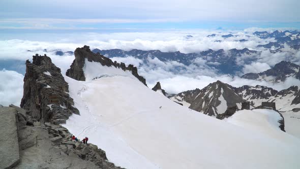 Group of Climbers in the Alps