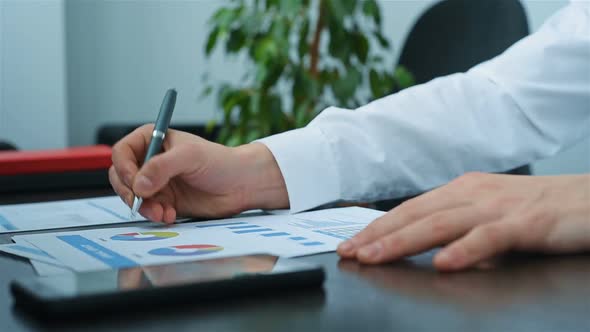 Businessman Working With Stock Data