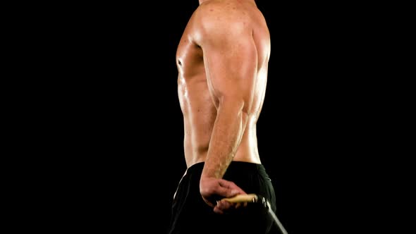 Athletic Male Fitness Training Workout