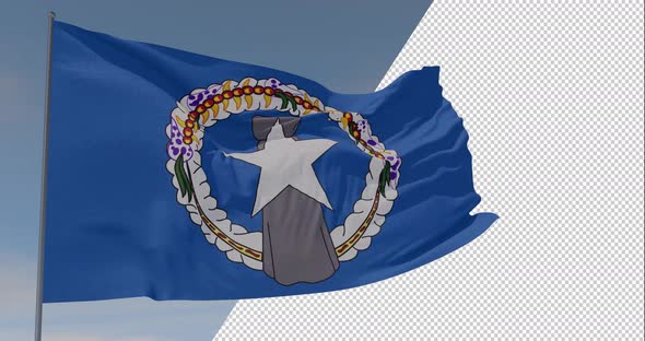 flag Northern Mariana Islands patriotism national freedom, seamless loop, alpha channel