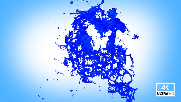 Blue Paint Explosion Crown Splash