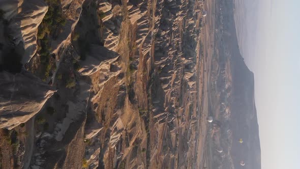 Balloons in Cappadocia Vertical Video Slow Motion