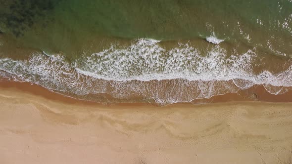 Aerial View From Drone on Stormy Sea and Coast