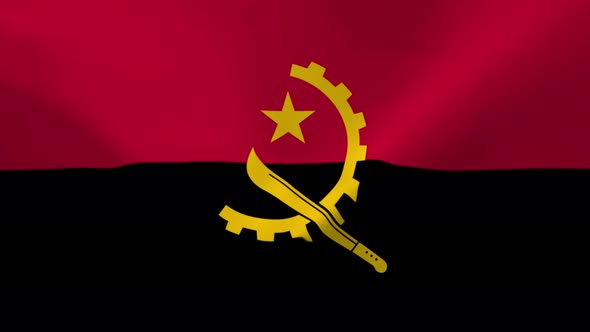 Angola Waving Flag 4K Moving Wallpaper Background