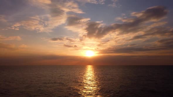 Timelapse of sunset over the ocean