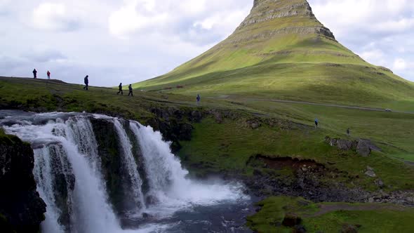 Kirkjufell Mountain Landscape in Iceland Summer