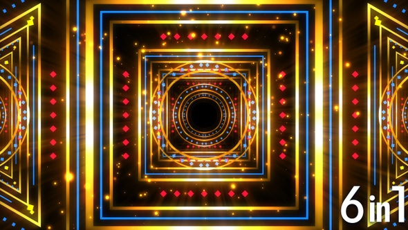 Gold Tri Lights Vj Loops