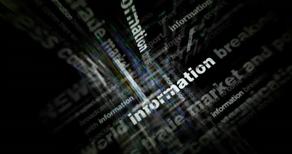 News titles media with Information and communication seamless looped screens alt