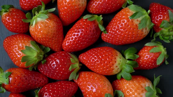 Fresh Juicy Strawberries Closeup for Background