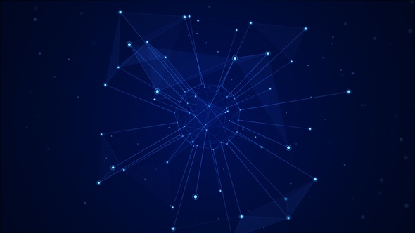 Network Plexus Background Blue