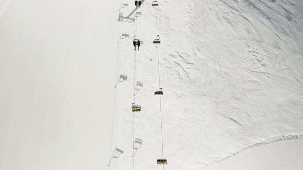 Aerial View of Livigno Ski Resort in Lombardy Italy