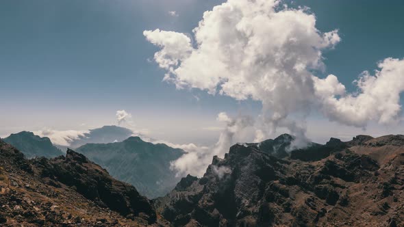 Timelapse of mountain clouds in Spain