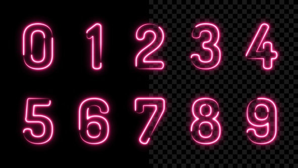 Neon Number Pack