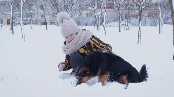 A Child with a Dog