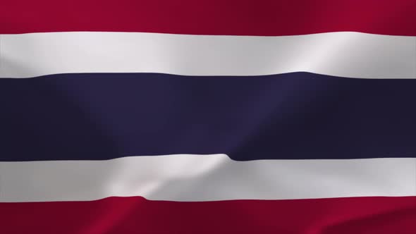 Thailand Waving Flag Animation 4K Moving Wallpaper Background